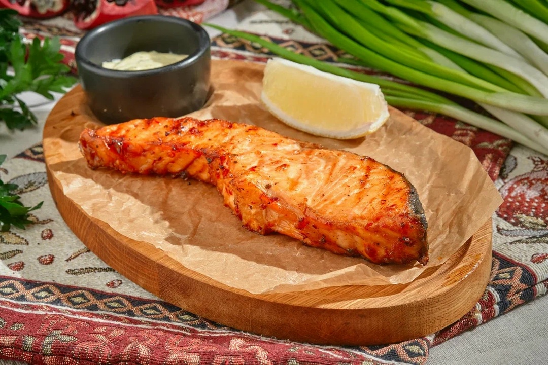Сёмга морская на мангале